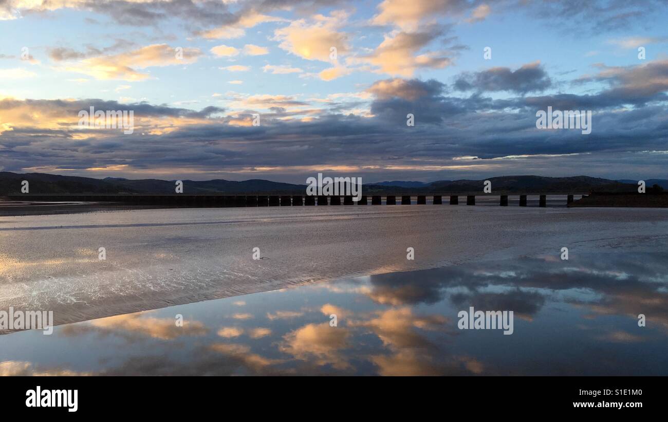 Sunset at Morecambe Bay Stock Photo Alamy