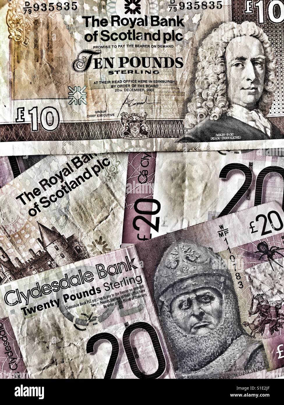 Scottish banknotes Stock Photo