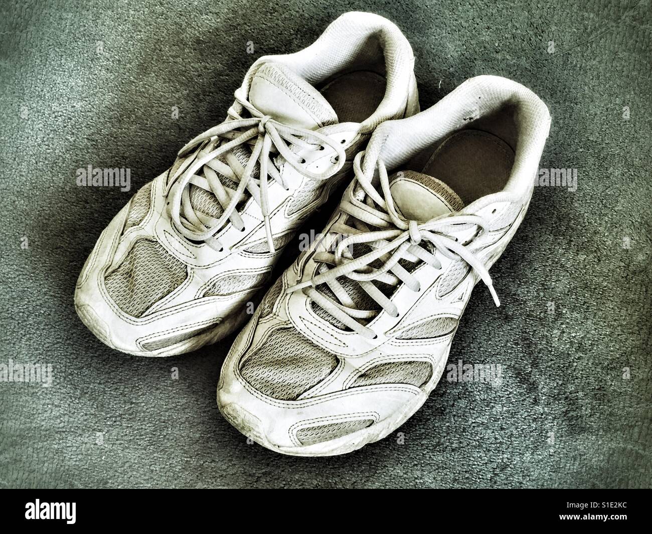 White trainers - Smartphone Captured Stock Image