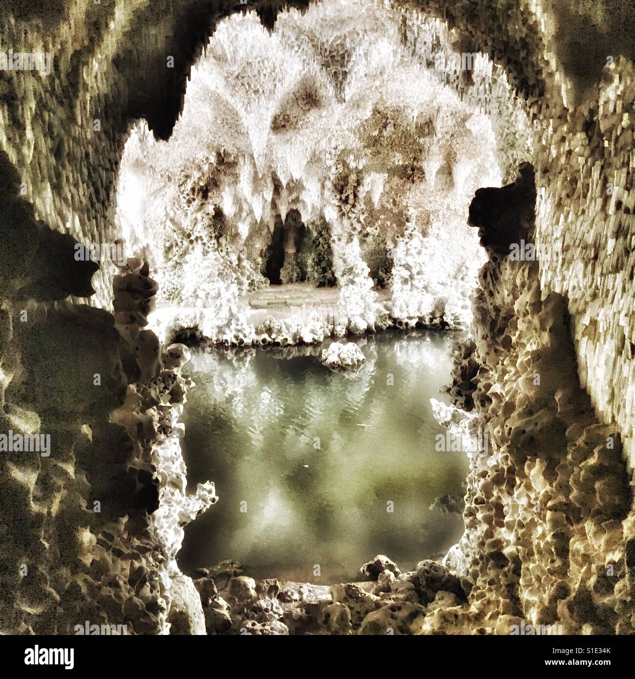 Crystal grotto at Painshill Park Stock Photo Alamy