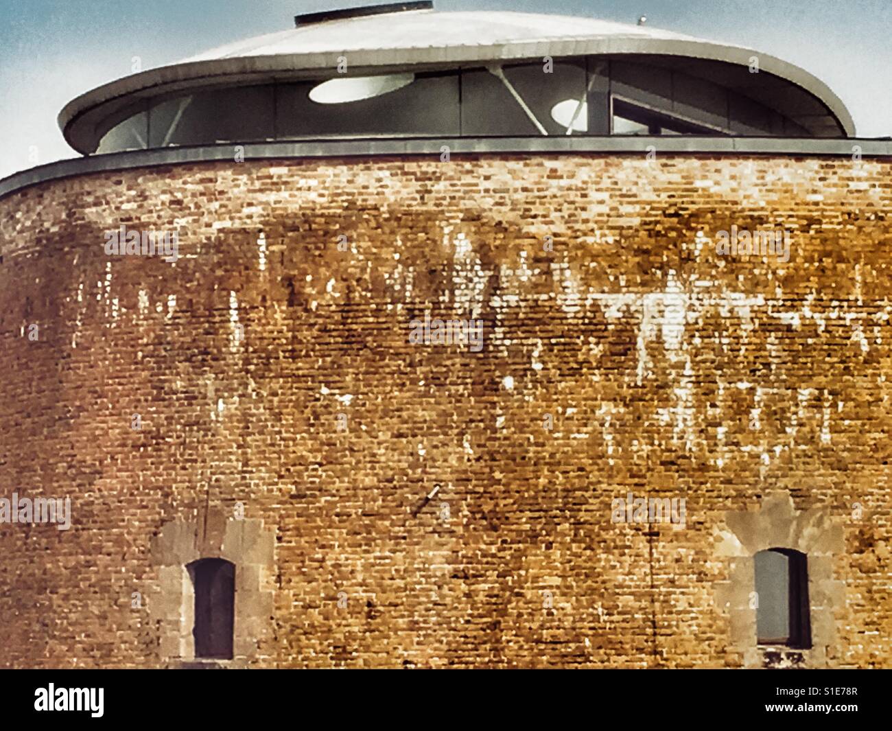 Martello Tower converted into residential property - Smartphone Captured Stock Image