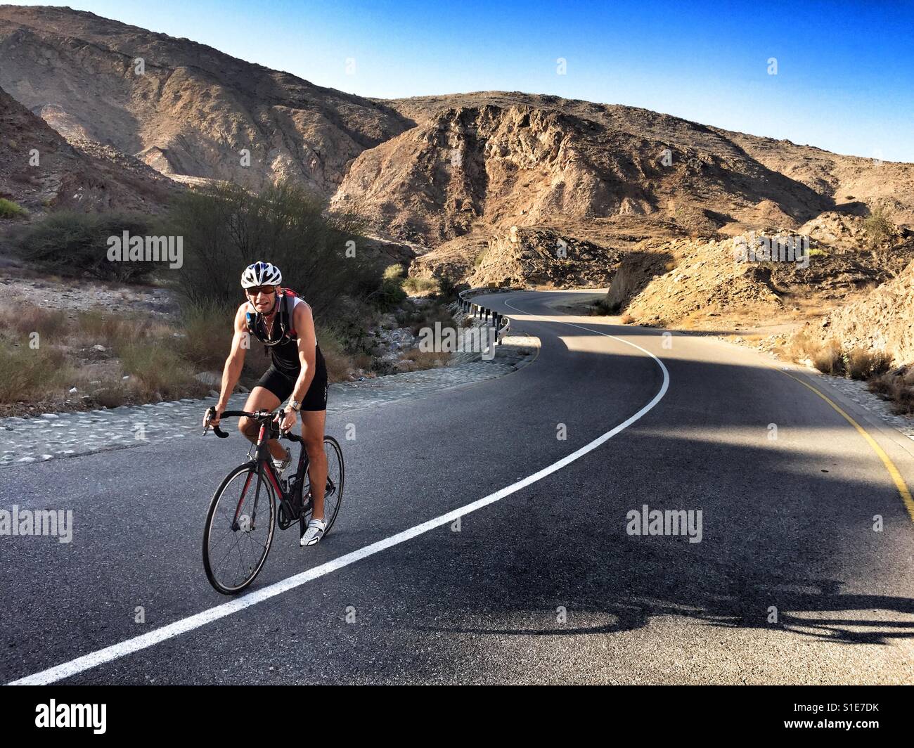 Cycling in Oman Stock Photo Alamy