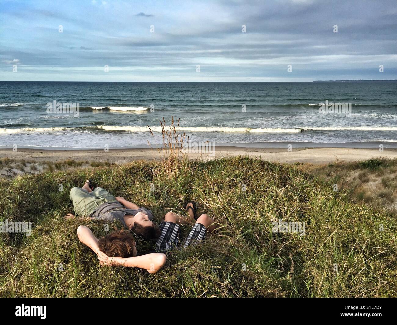 New Zealand summer at the beach - Smartphone Captured Stock Image