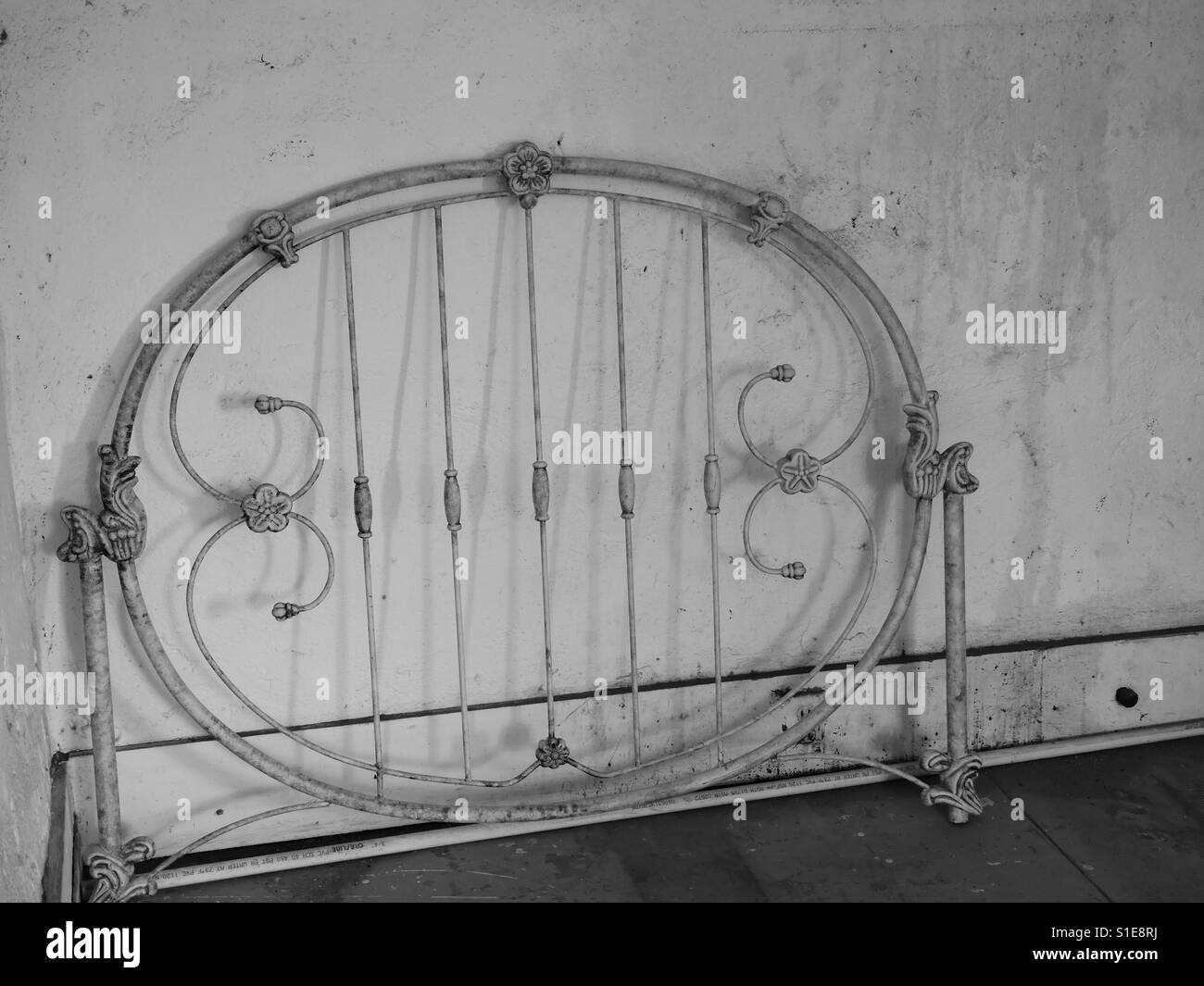 Old metal bed frame Stock Photo Alamy