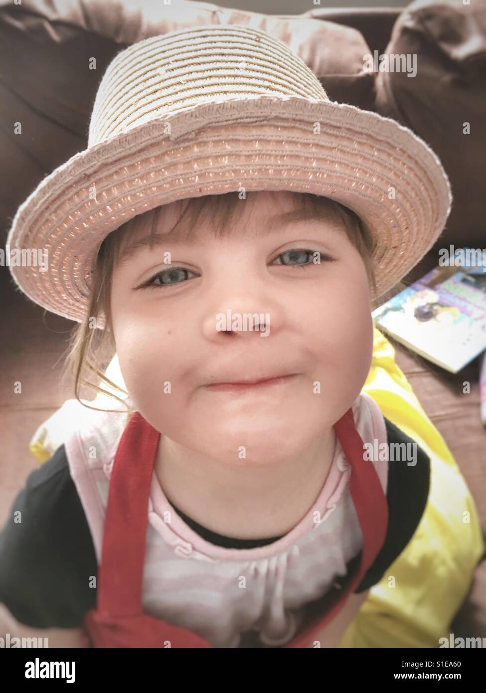 Girl in hat Stock Photo Alamy