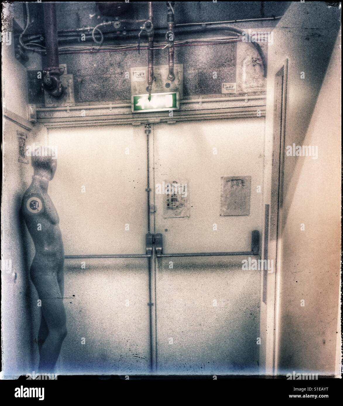 Dummy at the door - Smartphone Captured Stock Image