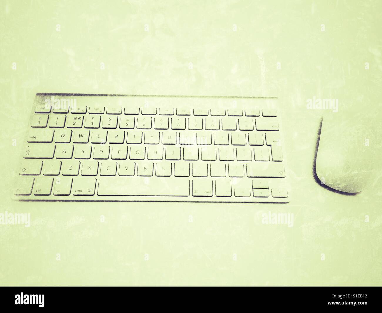 Wireless apple keyboard and mouse stock photo alamy
