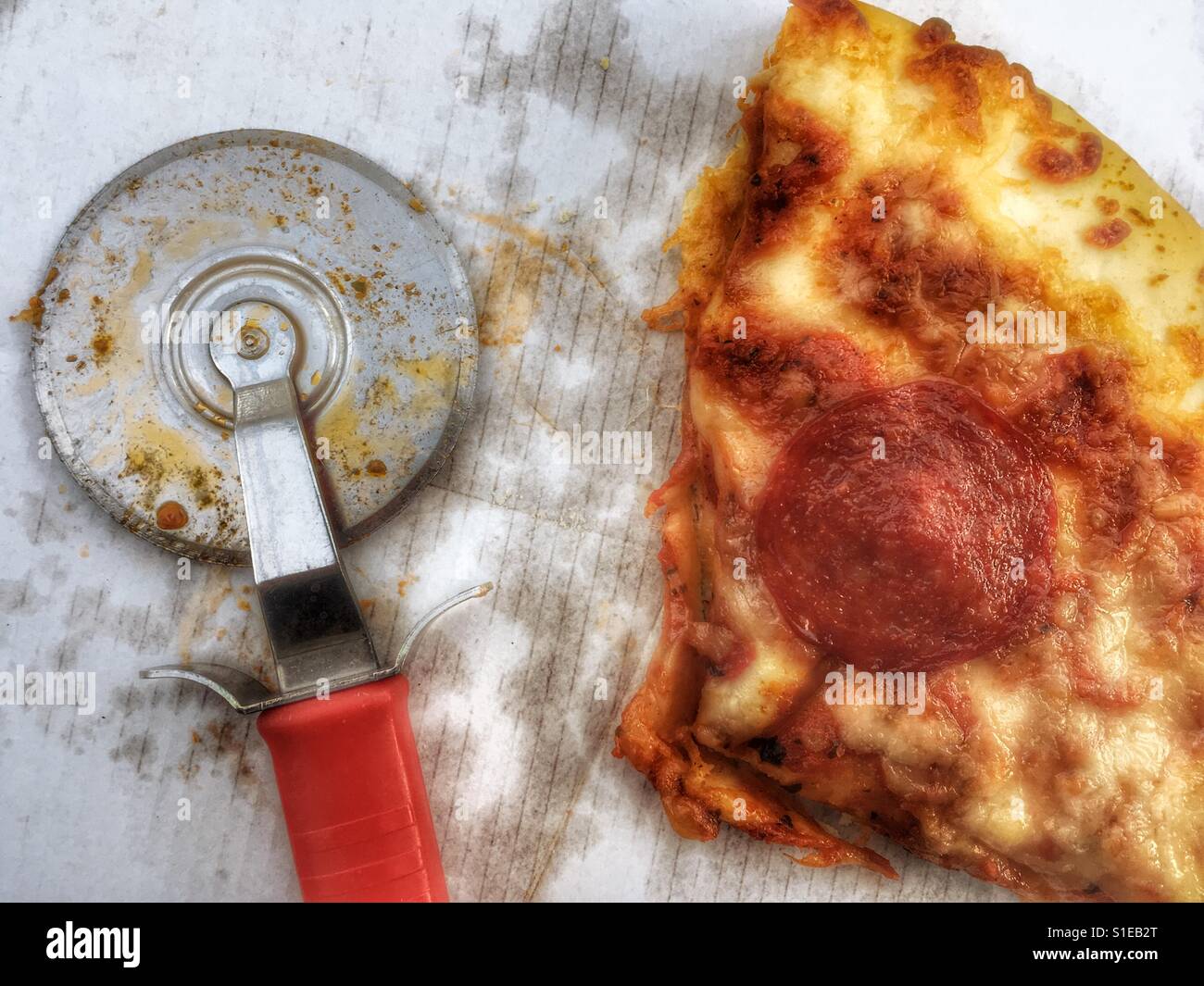 Pepperoni pizza - Smartphone Captured Stock Image