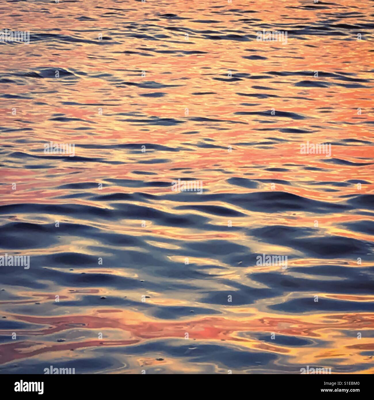 Orange sea glow Stock Photo