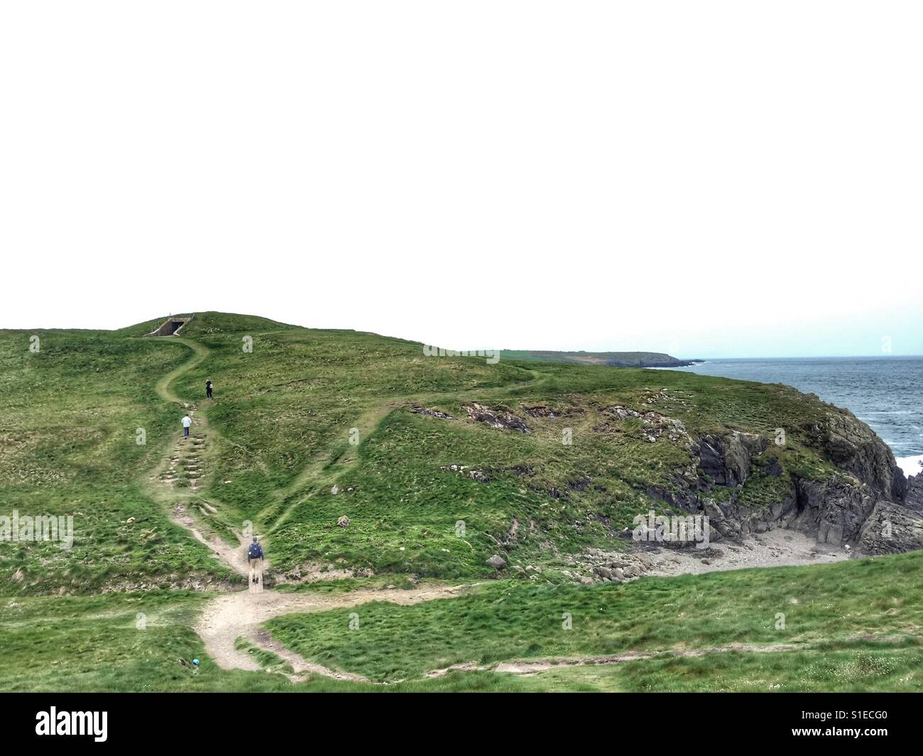 Path up to Burial Mound on west coast of Anglesey near Rhosneigr - Smartphone Captured Stock Image
