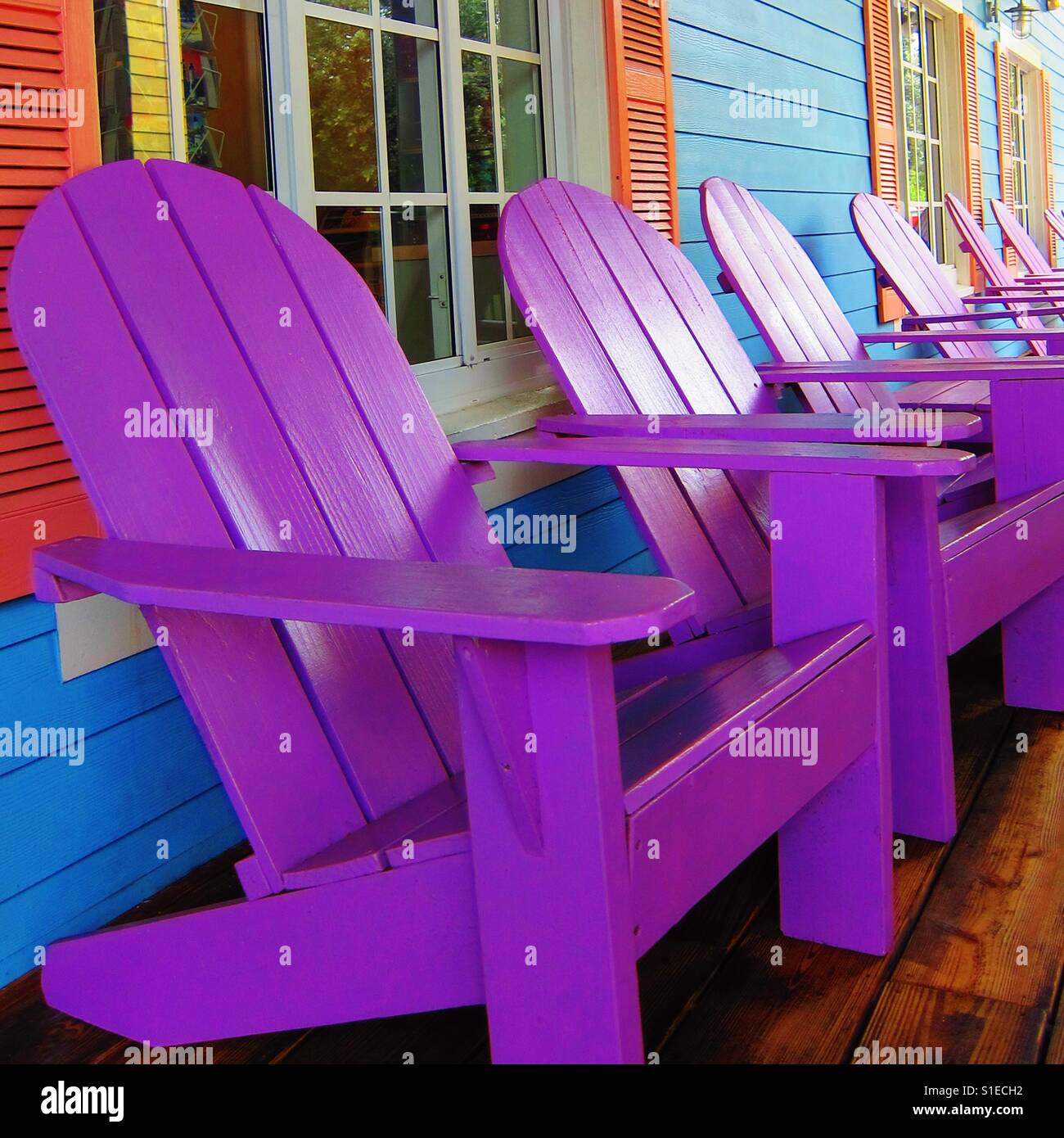 Adirondack chairs in Key West, FL Stock Photo Alamy
