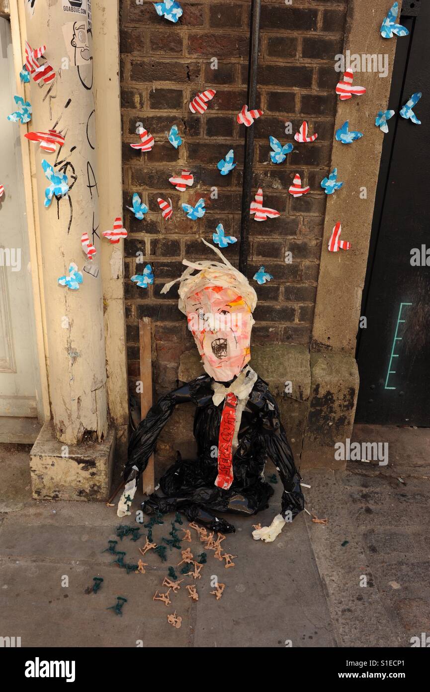 An effigy of US President Donald Trump, East London, England - Smartphone Captured Stock Image
