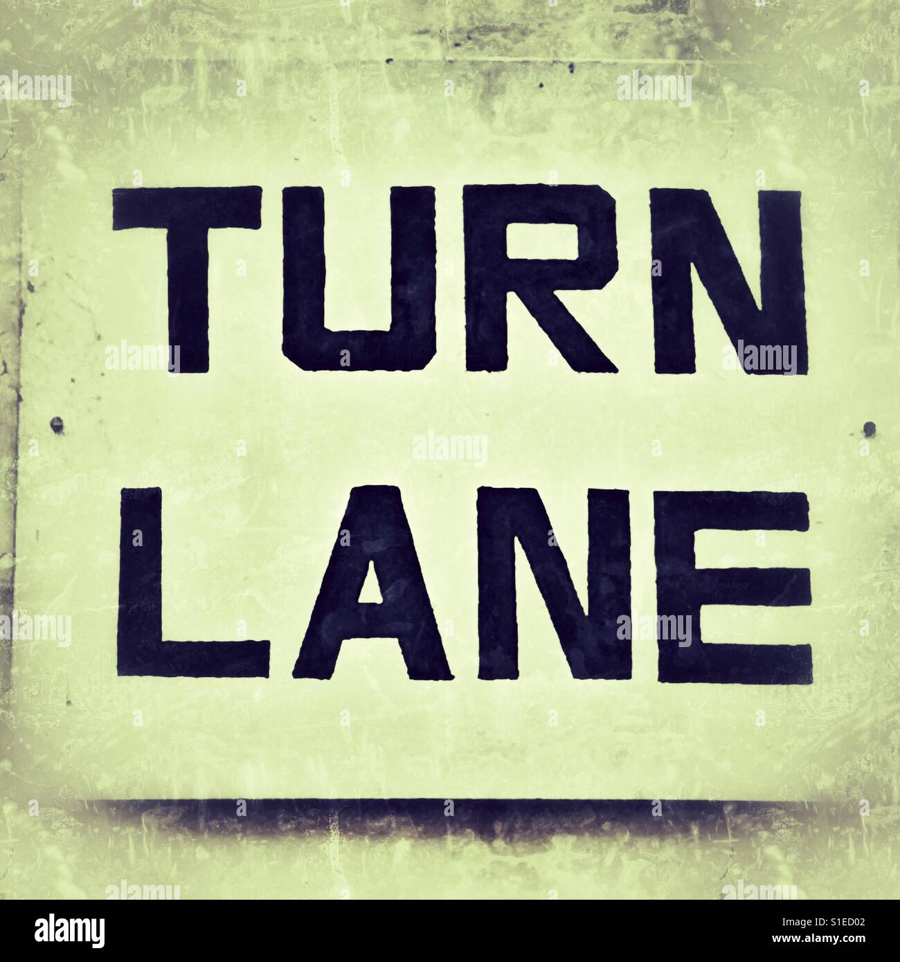 Turn Lane - Smartphone Captured Stock Image