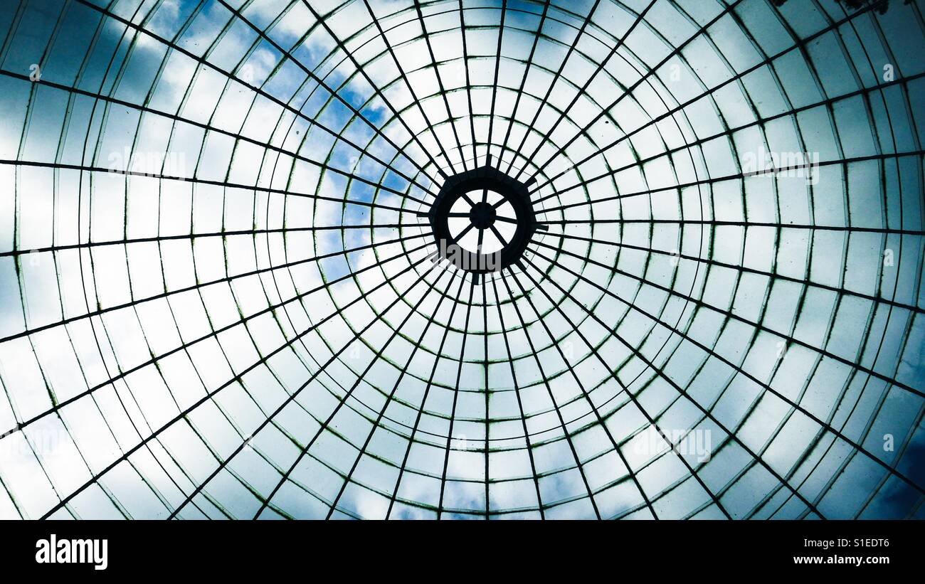 Glass dome roof Stock Photo