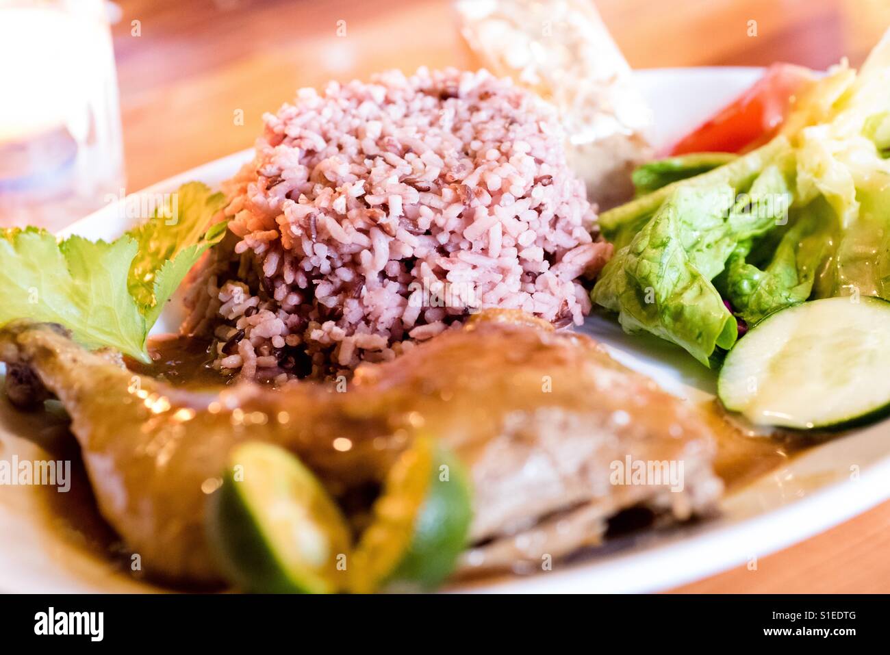 Organic rice meal Stock Photo