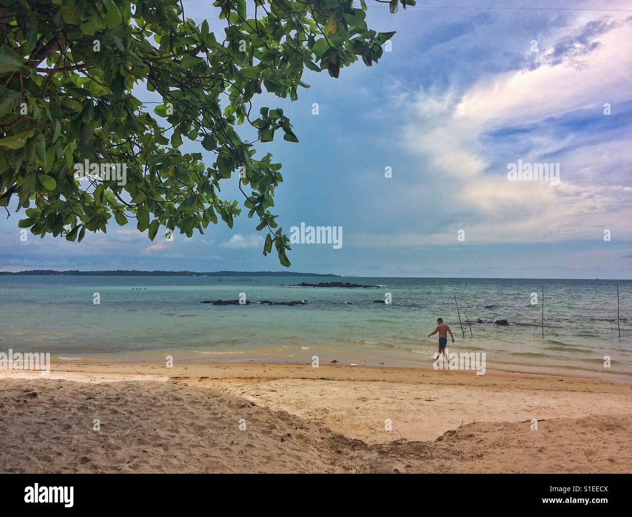Tegar Putri Beach, Batam, Kepulauan Riau, Indonesia Stock Photo