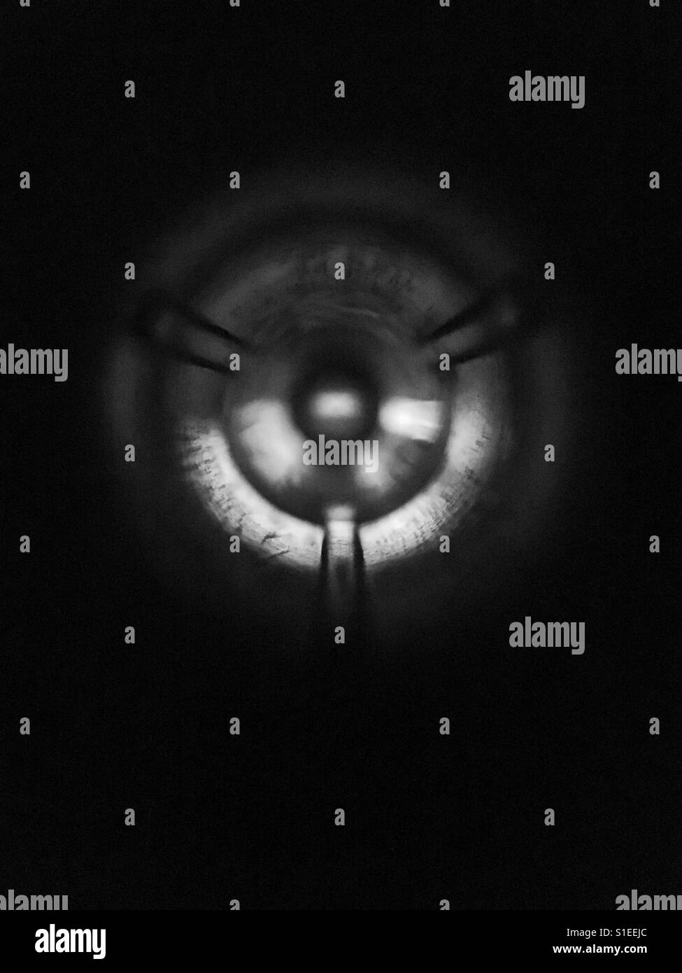 Closeup of inside a pen chamber - Smartphone Captured Stock Image