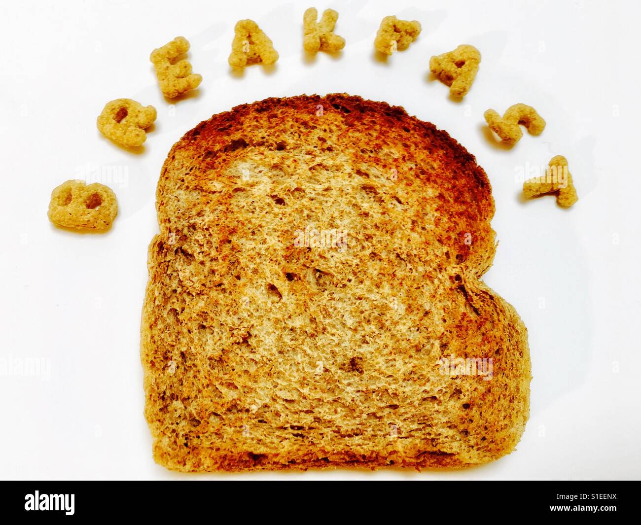 Brown bread toasted for breakfast Stock Photo Alamy