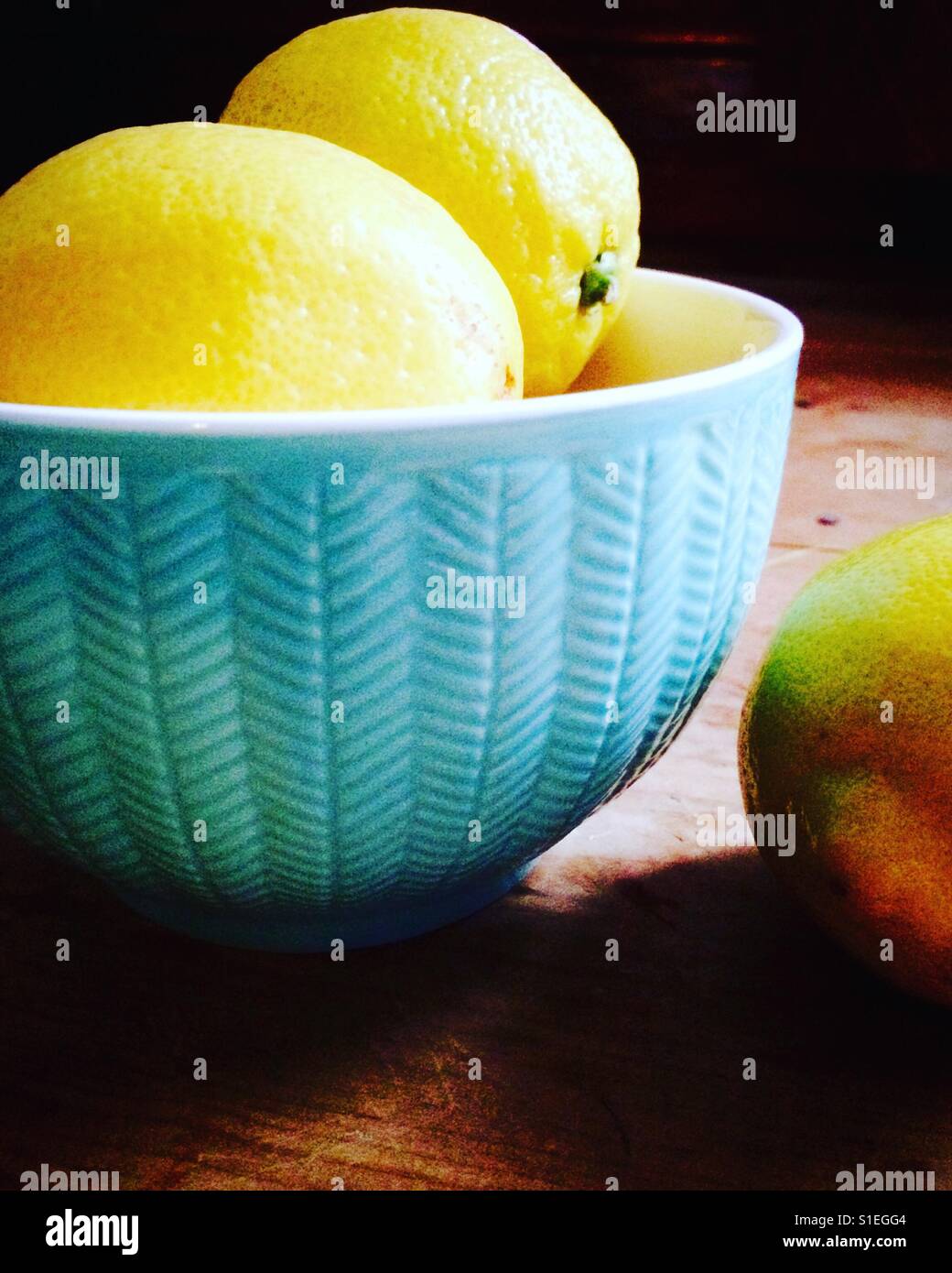 A bowl of lemons Stock Photo