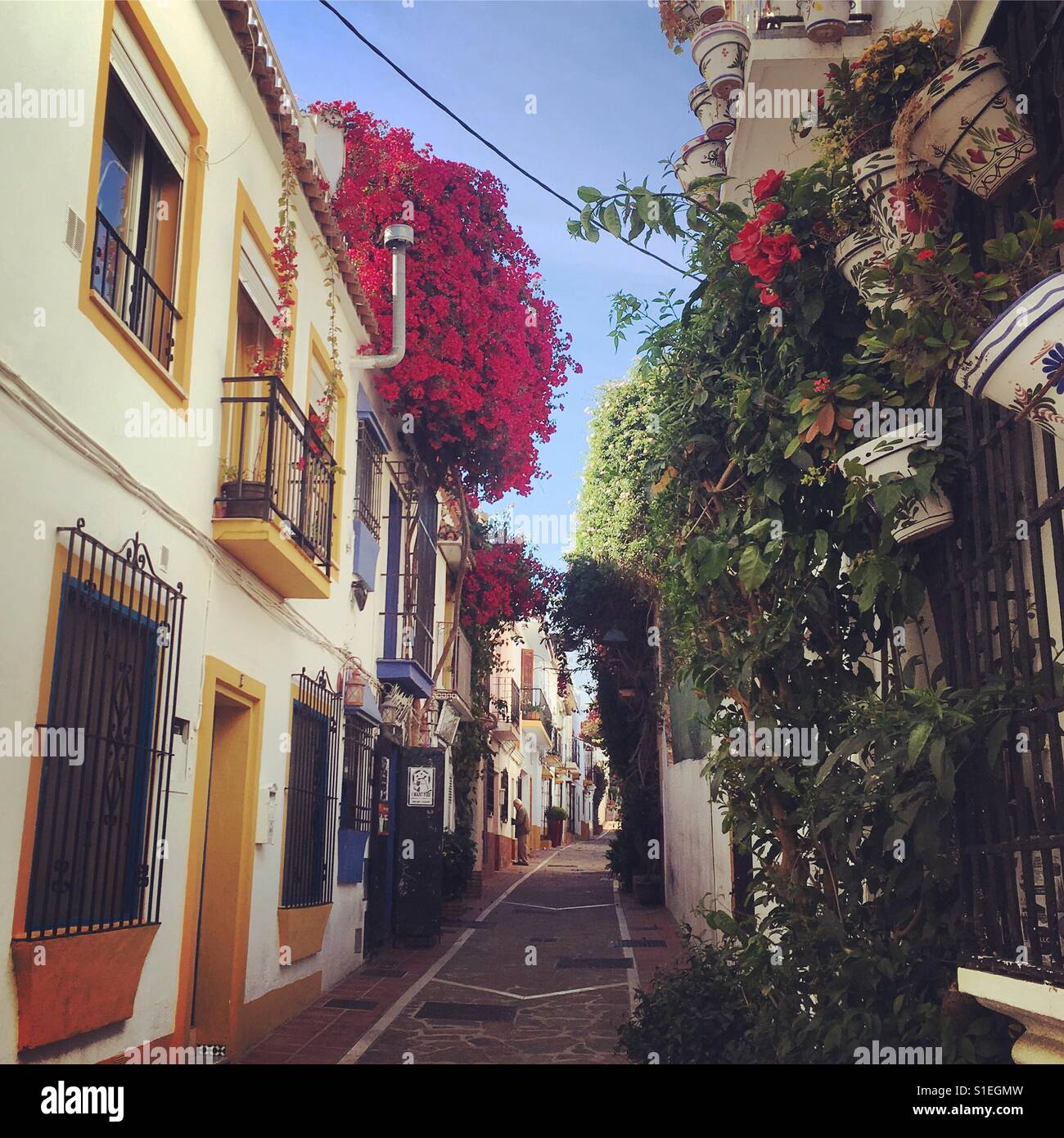 Beautiful Spanish Street Stock Photo - Alamy
