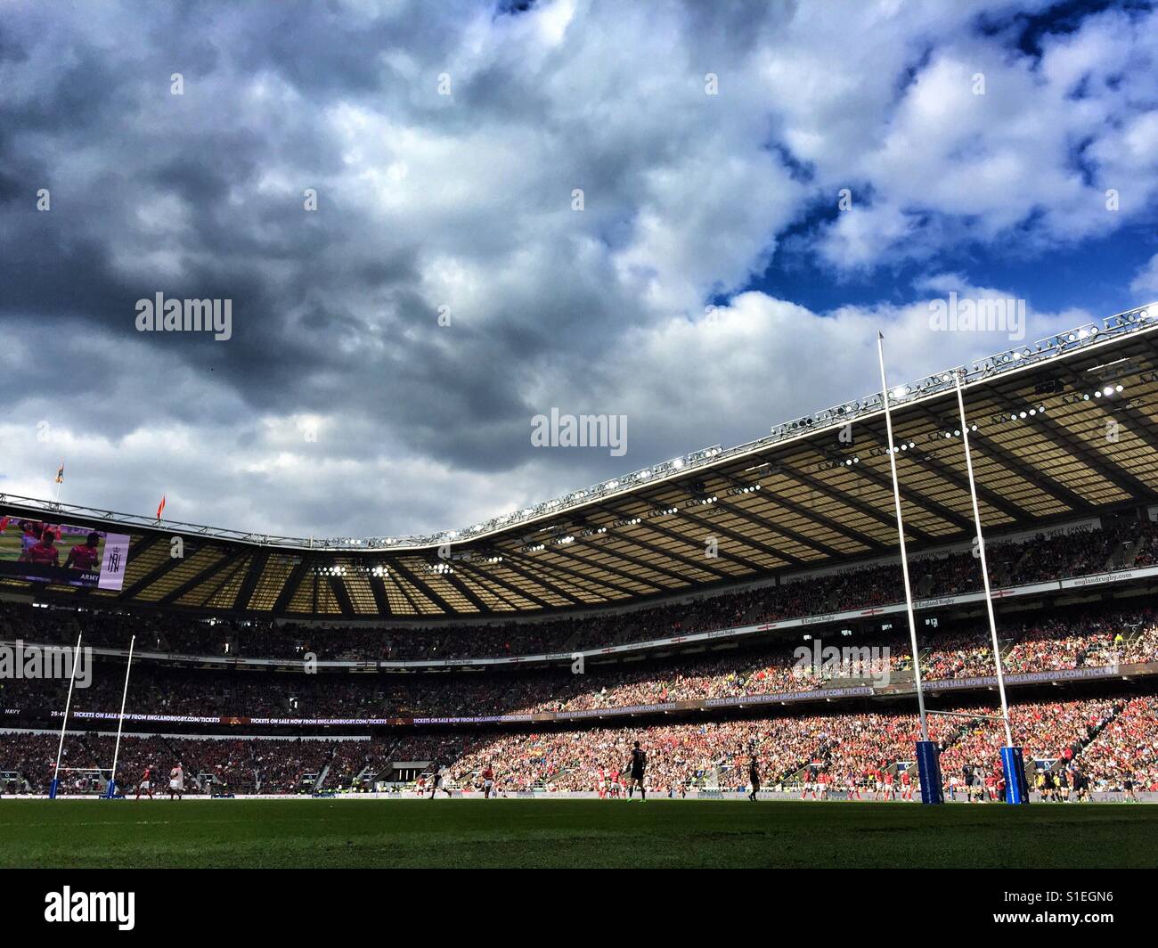 A general view of Twickenham rugby stadium. Stock Photo