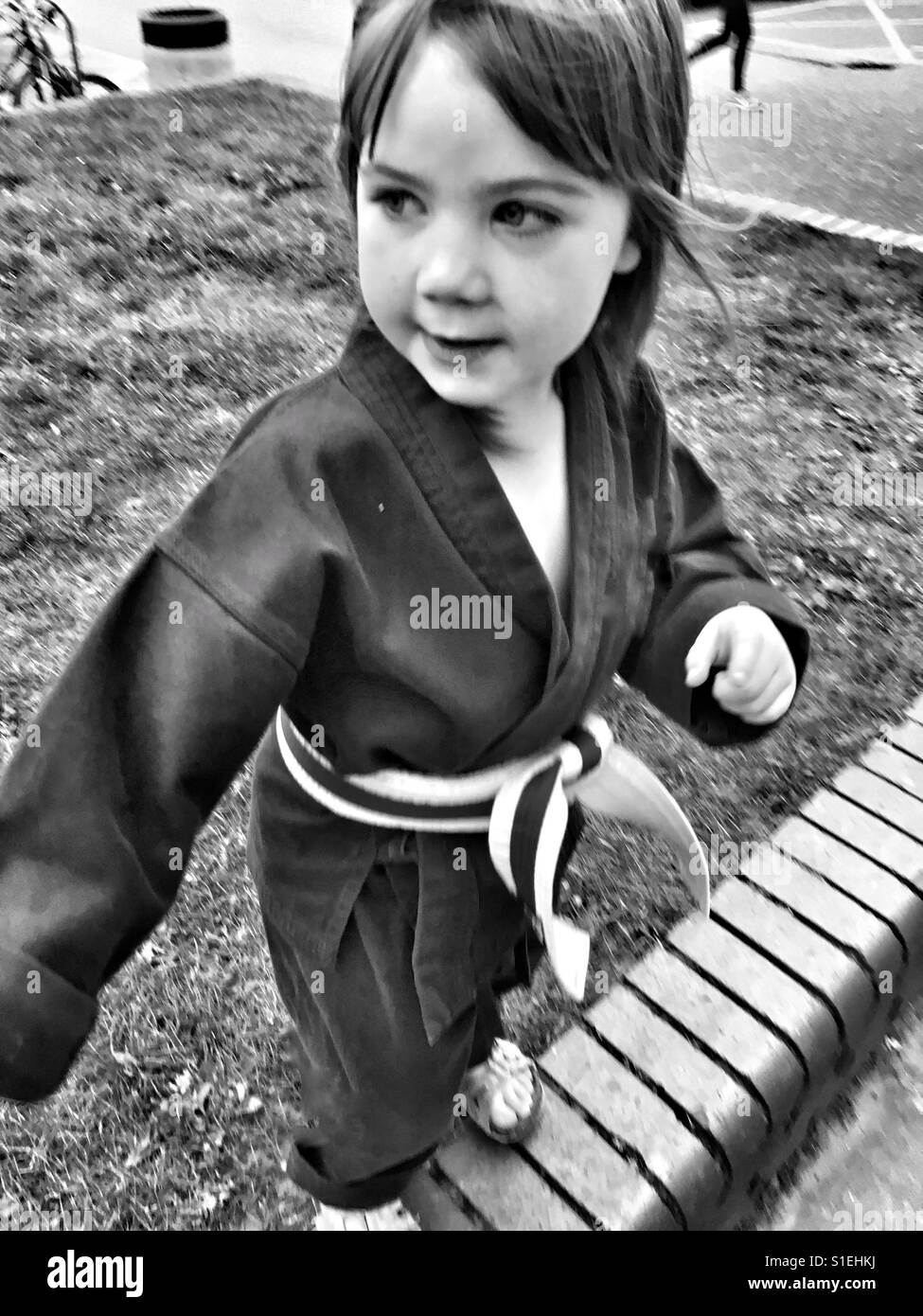 Girl wearing a Karate Gi Stock Photo Alamy