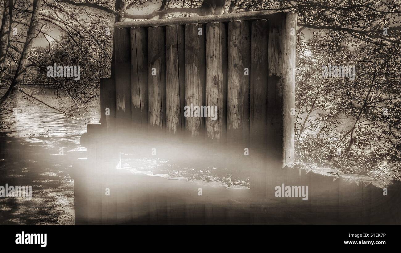 Bird hide amongst nature Stock Photo - Alamy