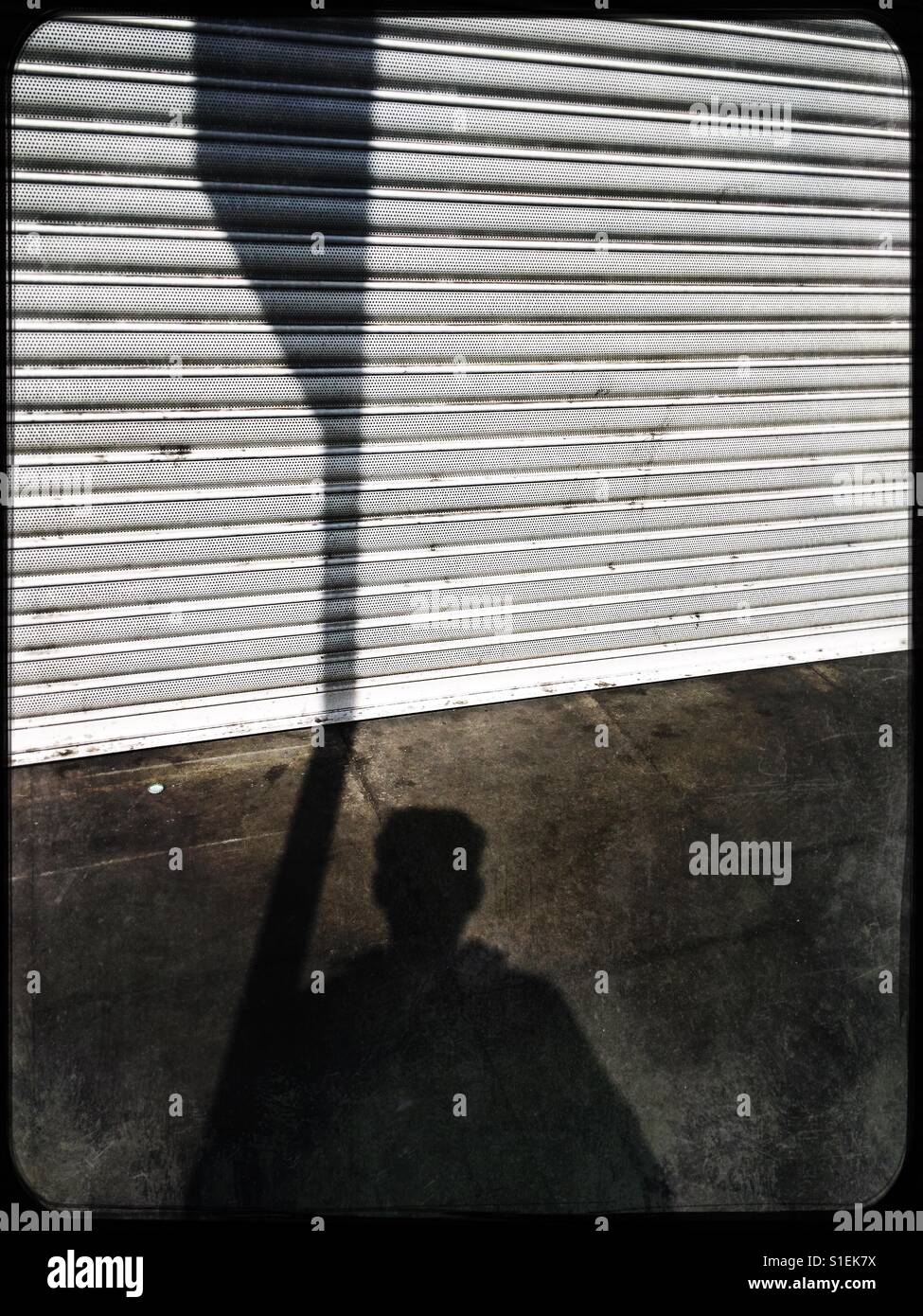 Shadow selfie - Smartphone Captured Stock Image