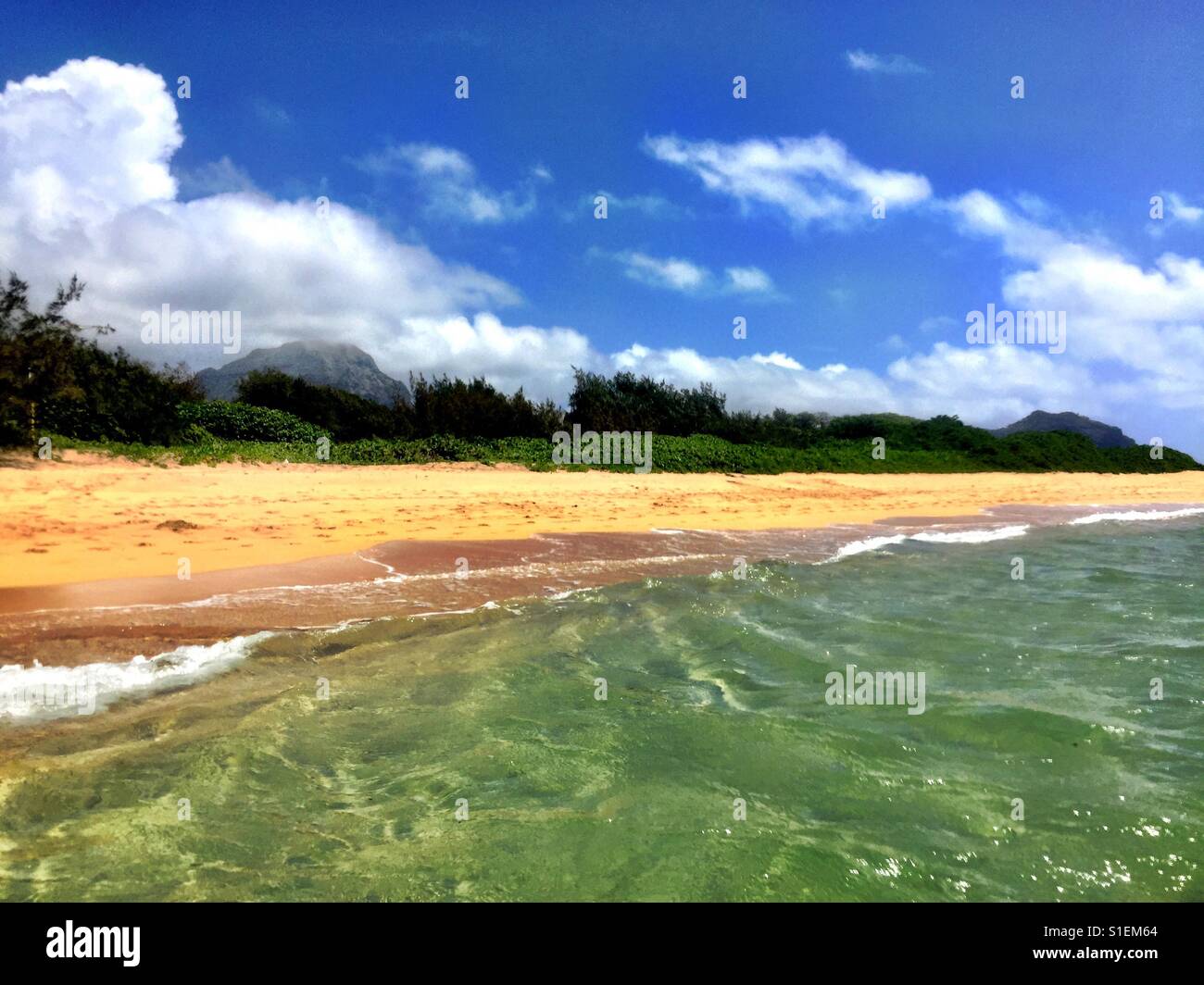 Deserted island shore - Smartphone Captured Stock Image