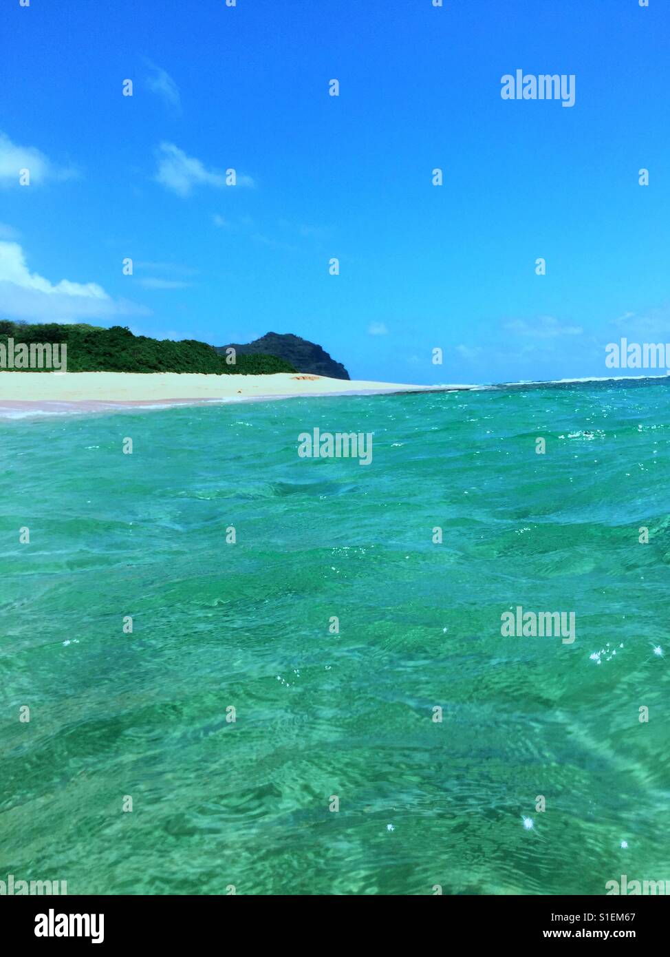 Turquoise waters of tropical island - Smartphone Captured Stock Image