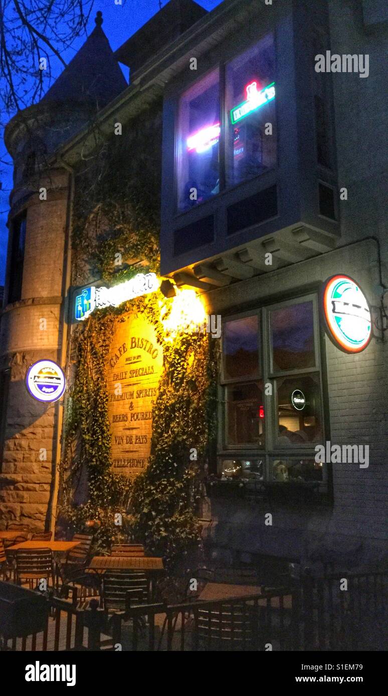 Cozy bar for an evening night cap. - Smartphone Captured Stock Image