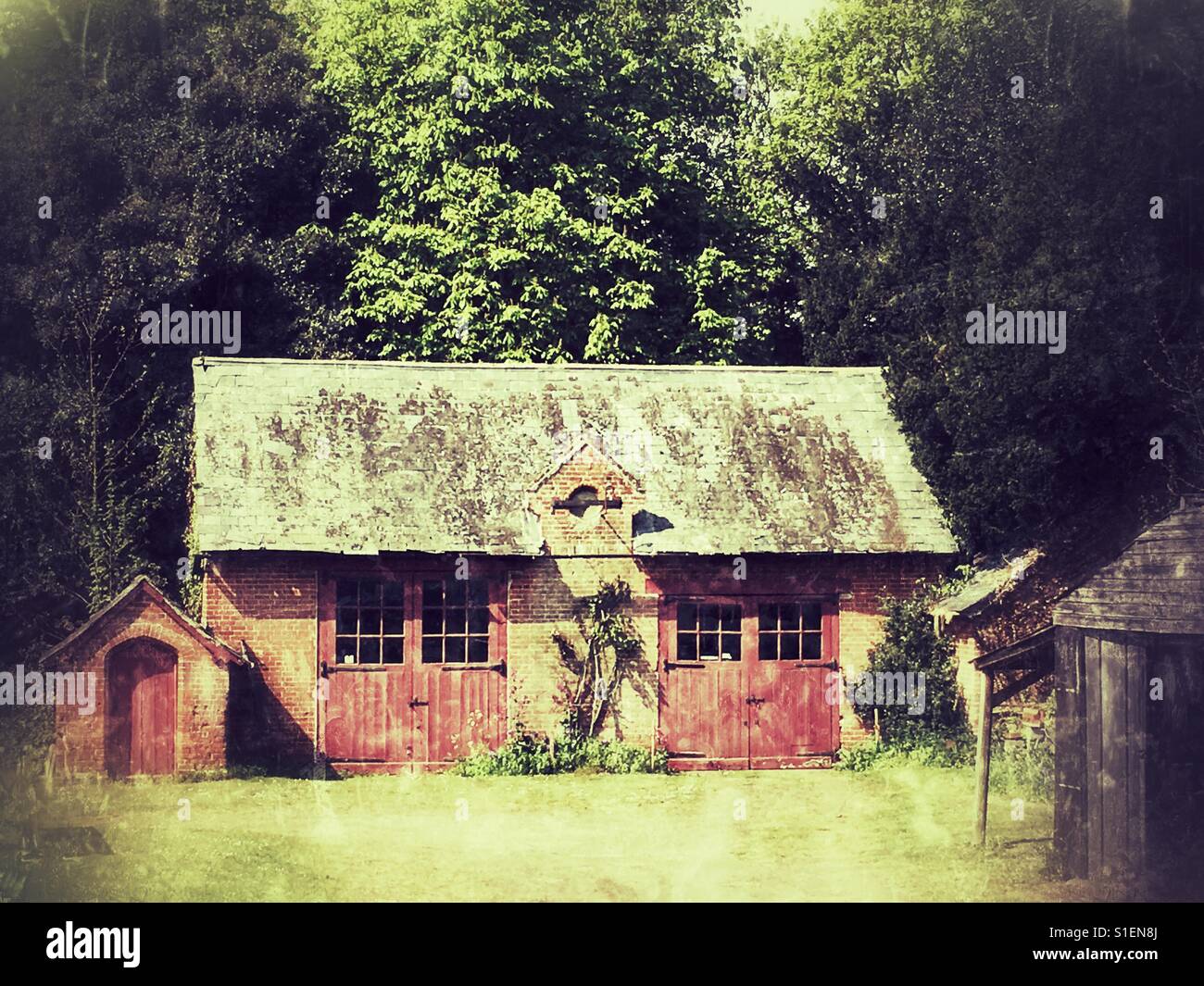 Old school building Bawdsey Suffolk England - Smartphone Captured Stock Image