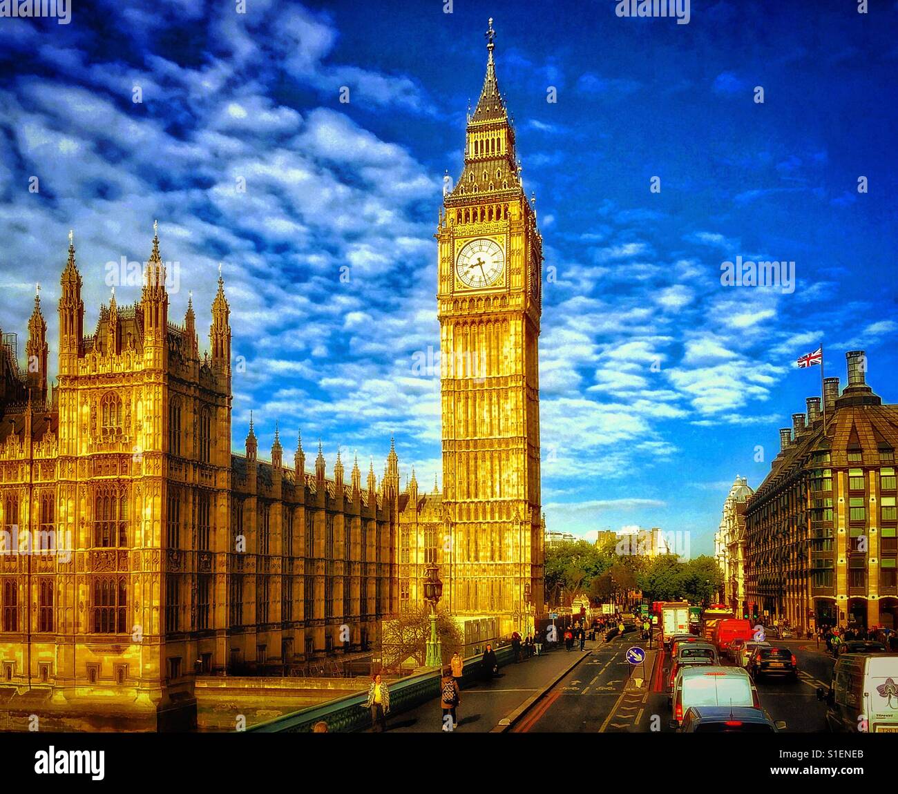 Big Ben and The Houses of Parliament. - Smartphone Captured Stock Image