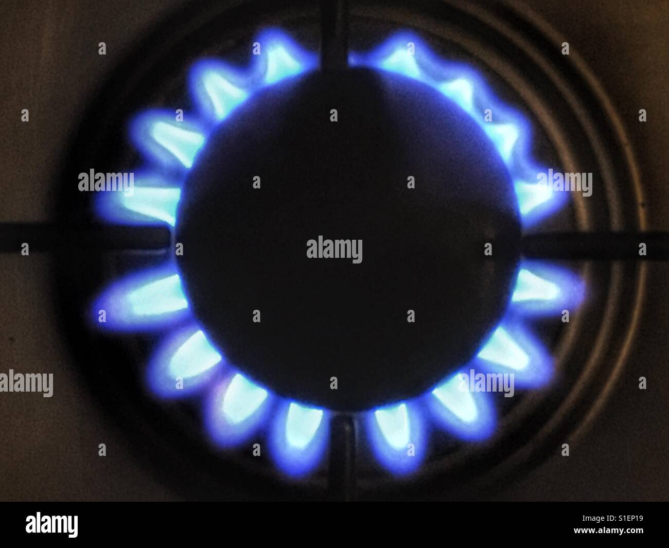 Gas hob - Smartphone Captured Stock Image