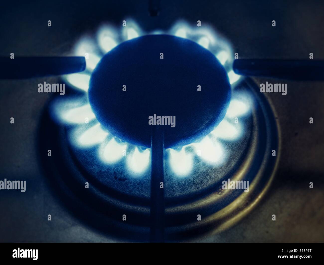 Domestic gas supply - Smartphone Captured Stock Image