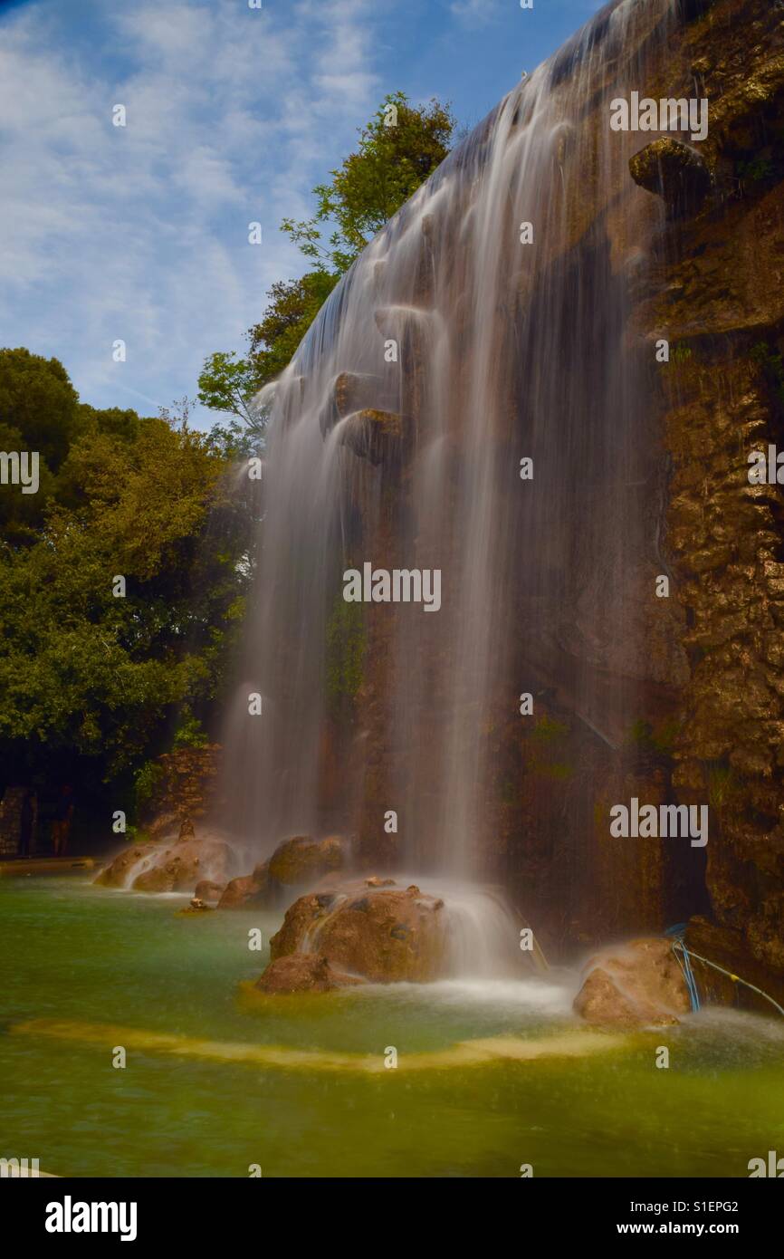 Waterfall on Castle Hill in Nice France Stock Photo Alamy