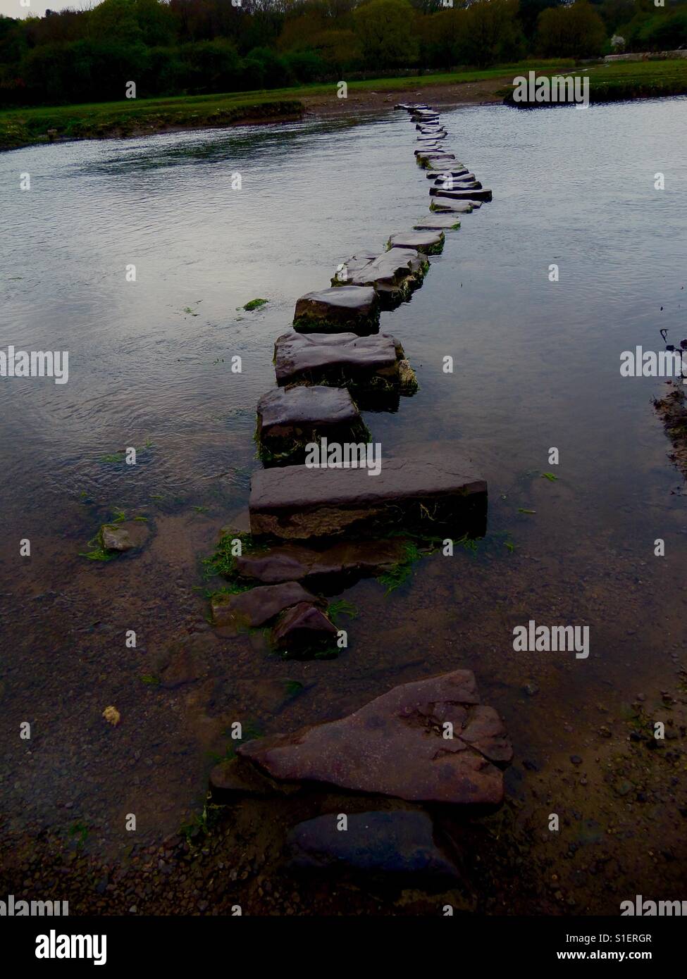 Stepping Stones Merythr Mawr South Wales UK - Smartphone Captured Stock Image
