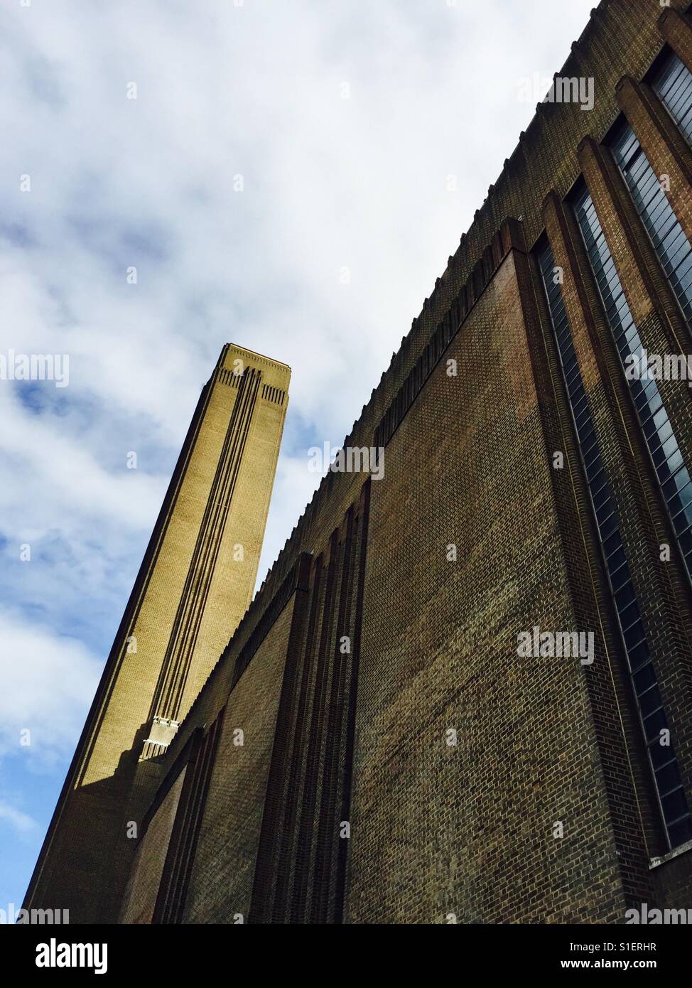 Tate Modern art gallery, Bankside in London, England - Smartphone Captured Stock Image