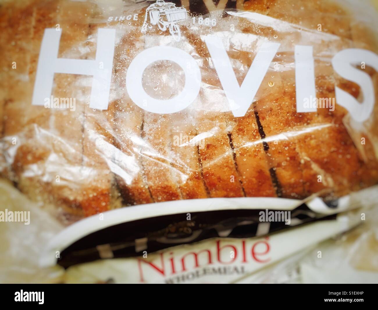 Hovis Nimble wholemeal bread - Smartphone Captured Stock Image
