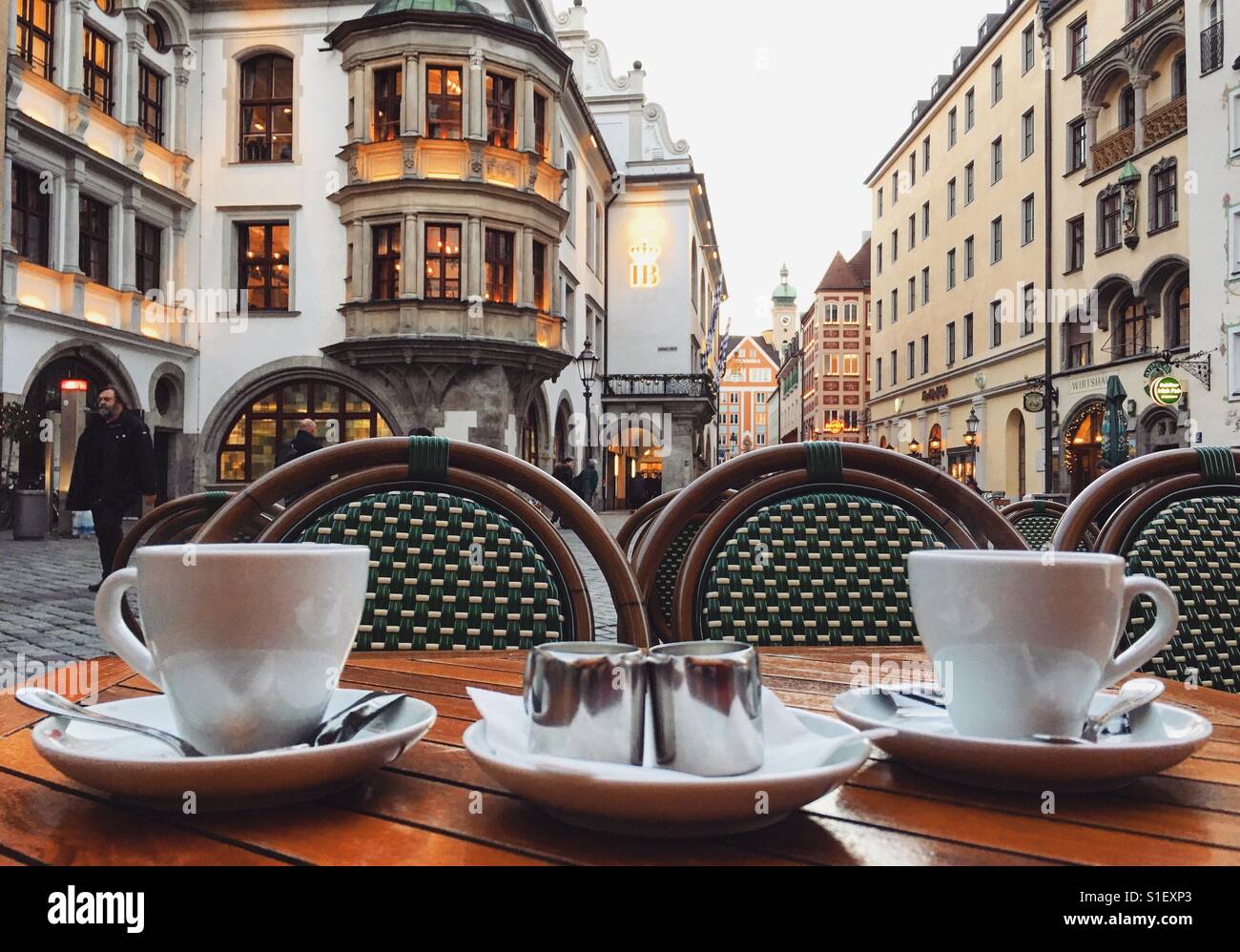 Perfect coffee in Munich Stock Photo Alamy