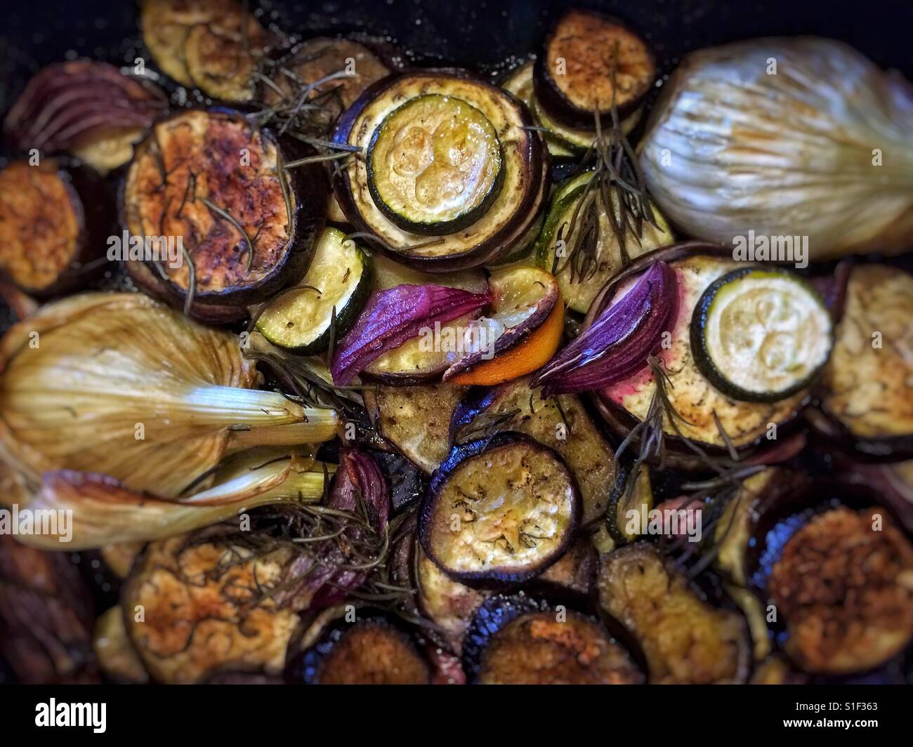 Roasted vegetables Stock Photo