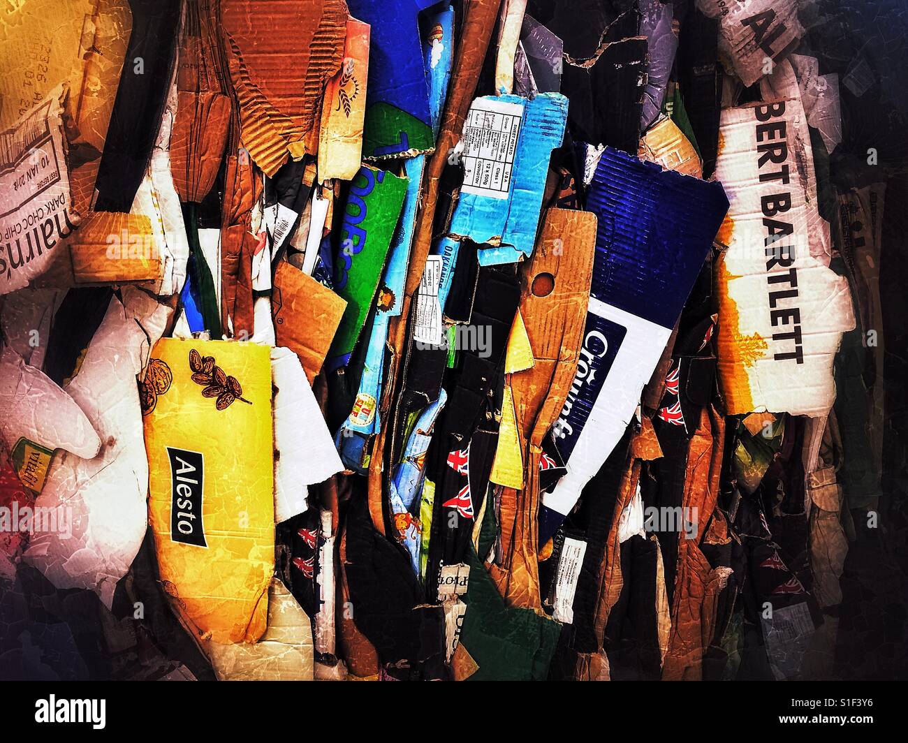 Cardboard rubbish - Smartphone Captured Stock Image