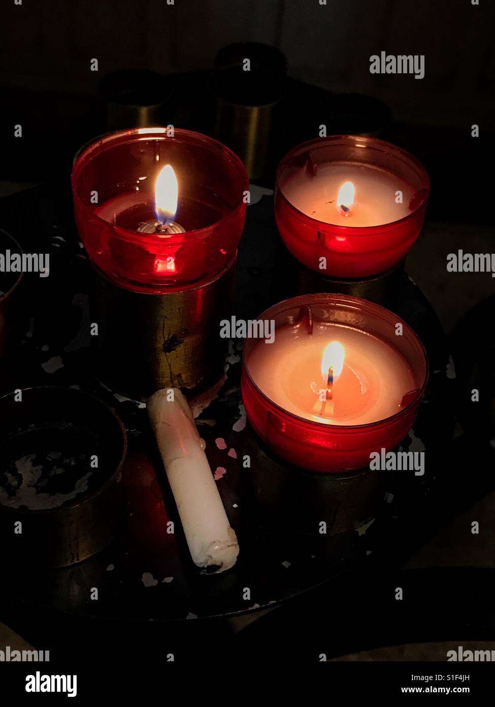 Church candles - Smartphone Captured Stock Image