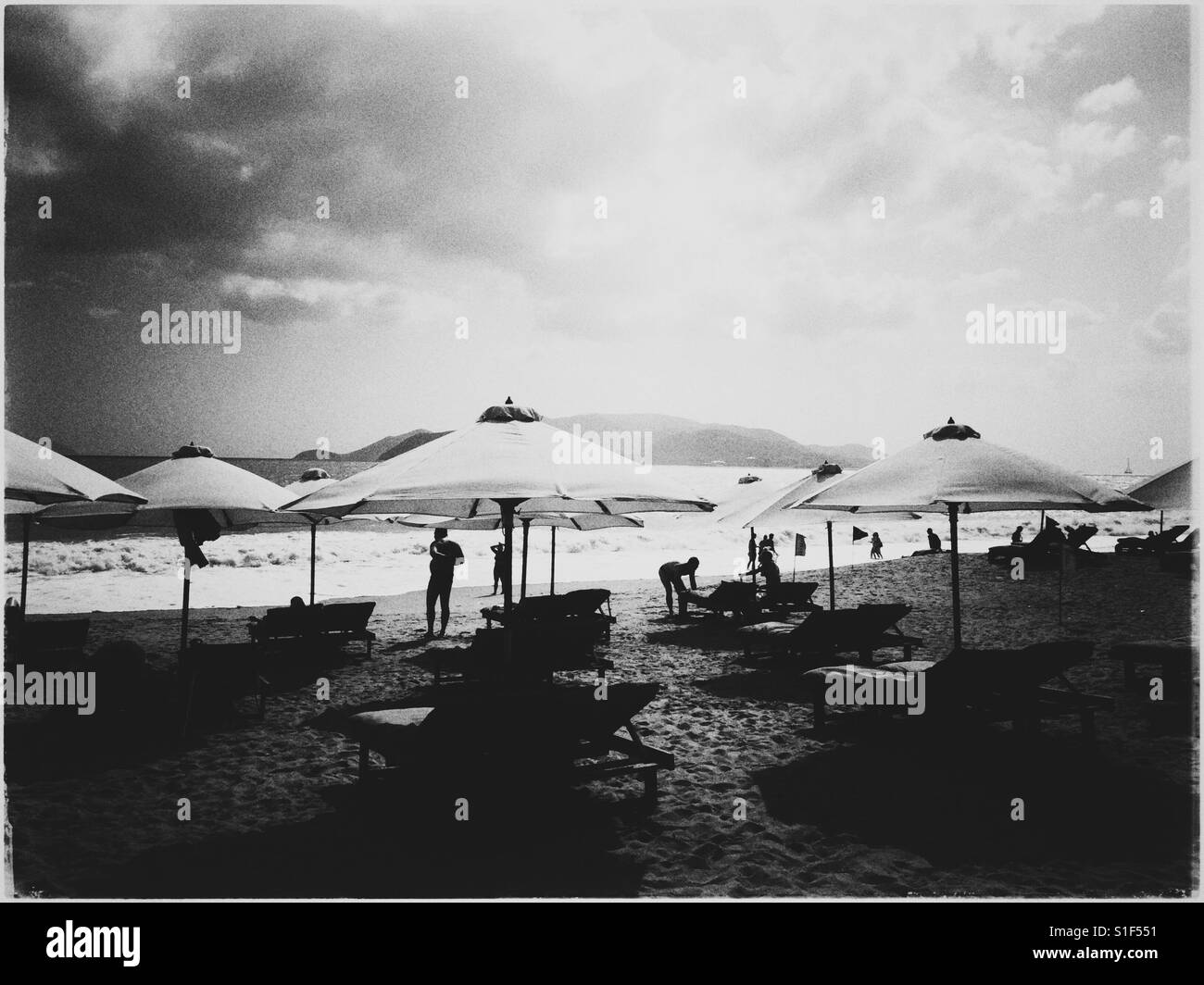 Nha trang beach line. - Smartphone Captured Stock Image