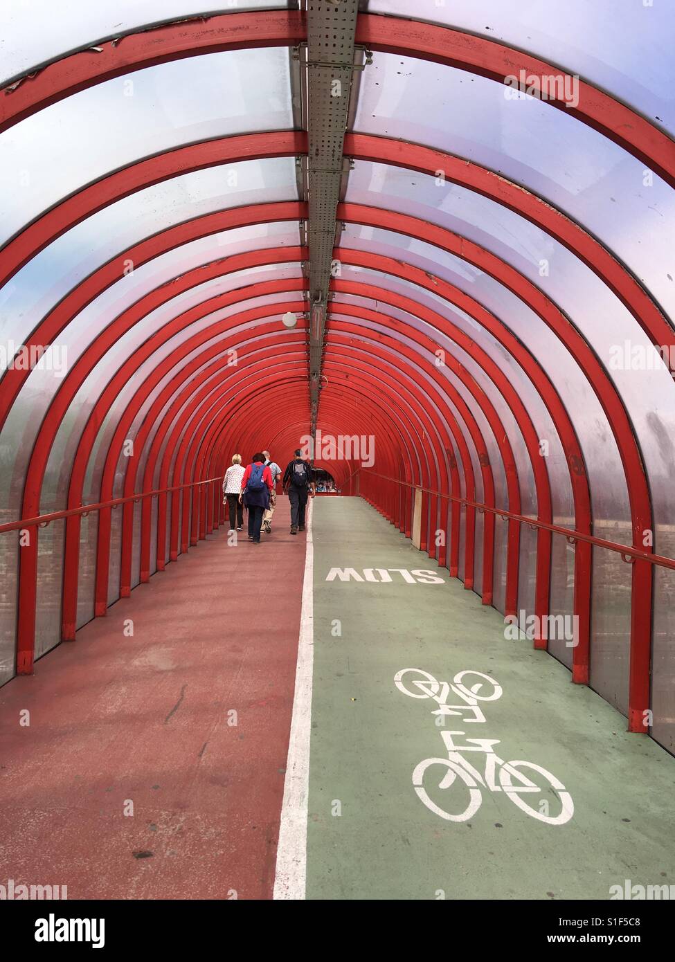 Walkway Tunnel in Glasgow Stock Photo Alamy