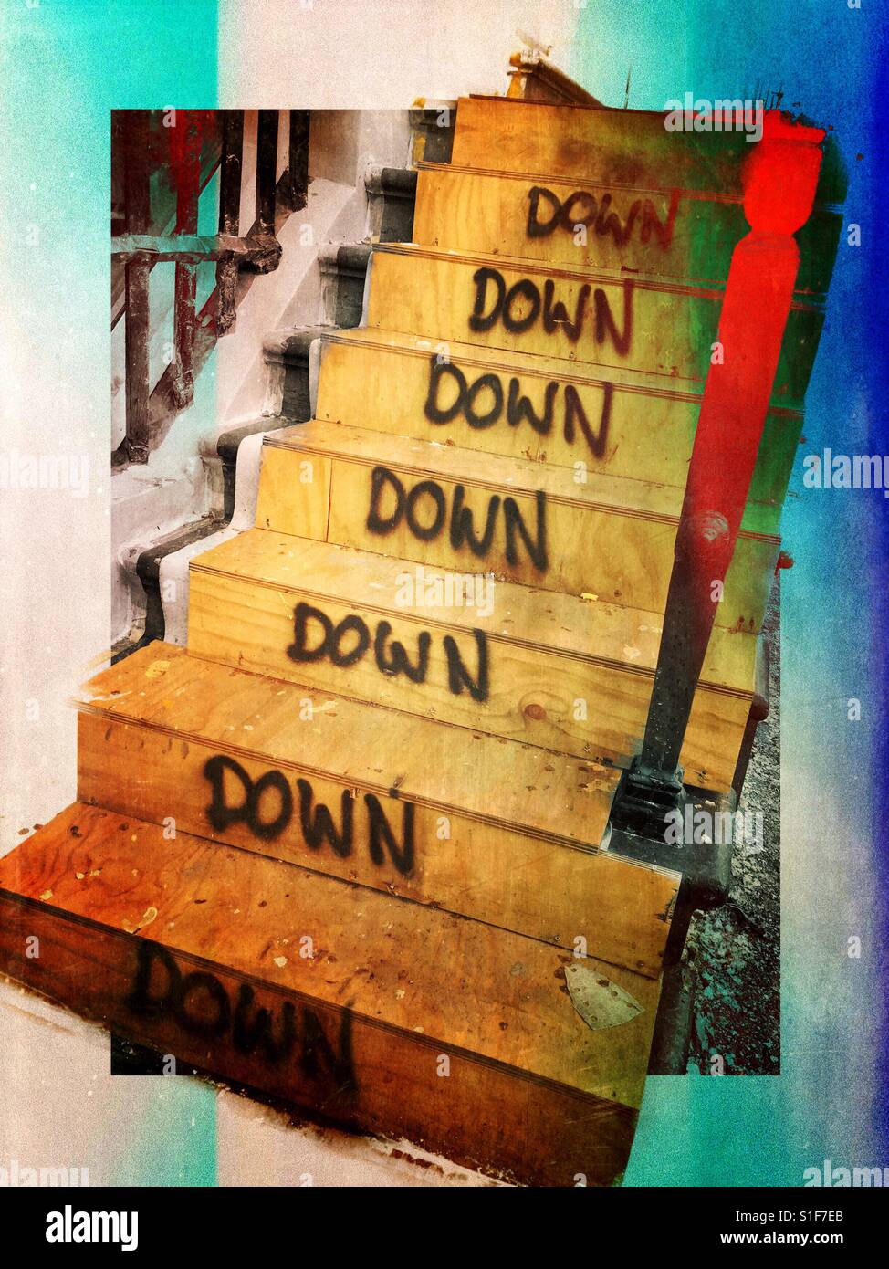 Feeling up or down? - Smartphone Captured Stock Image