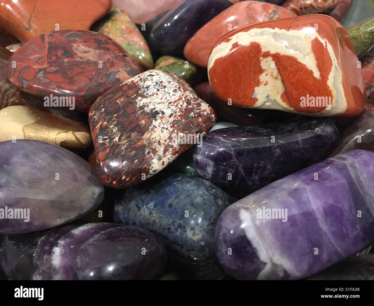 Collection of gemstones from Springbok South Africa Stock Photo Alamy