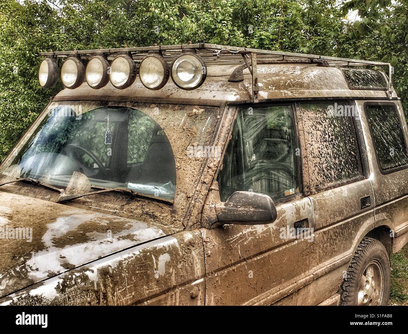 Dirty Land Rover - Smartphone Captured Stock Image