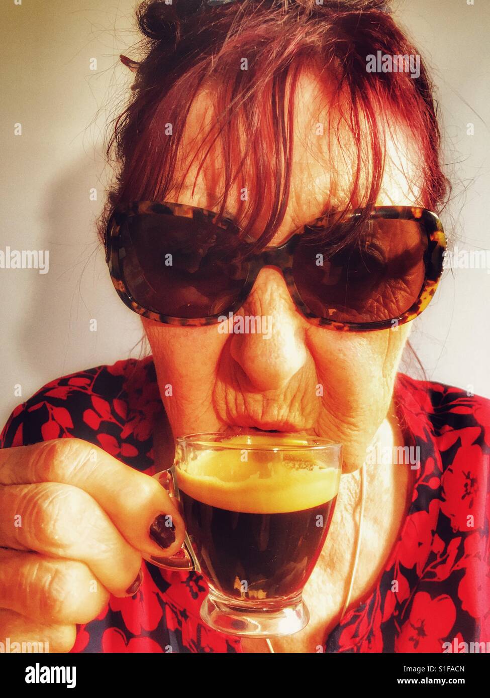 Espresso coffee - Smartphone Captured Stock Image