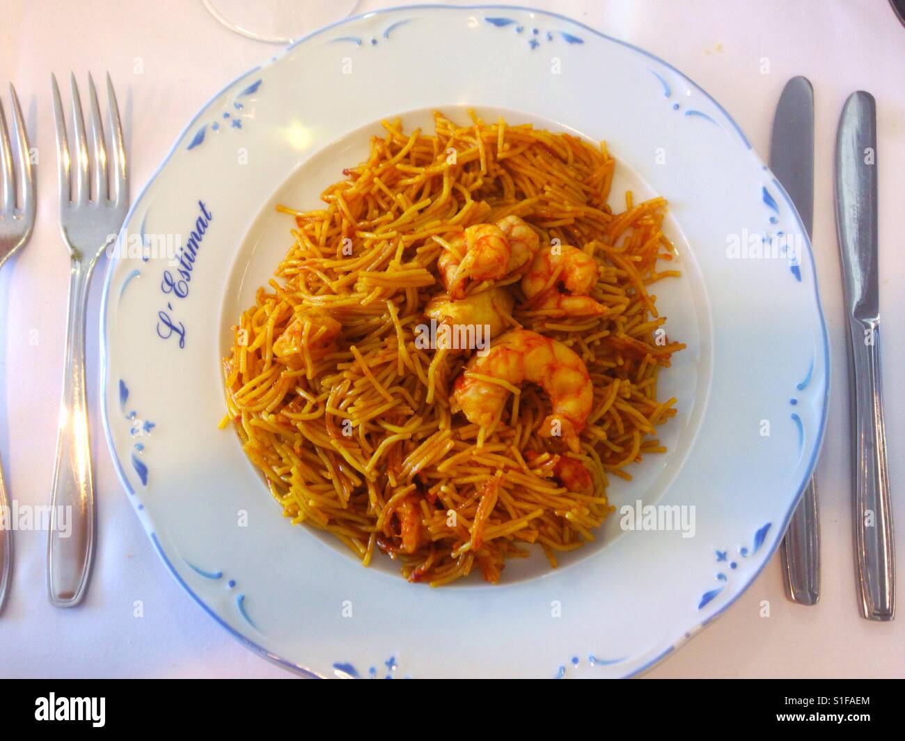 A plate of Spanish cuisine. - Smartphone Captured Stock Image